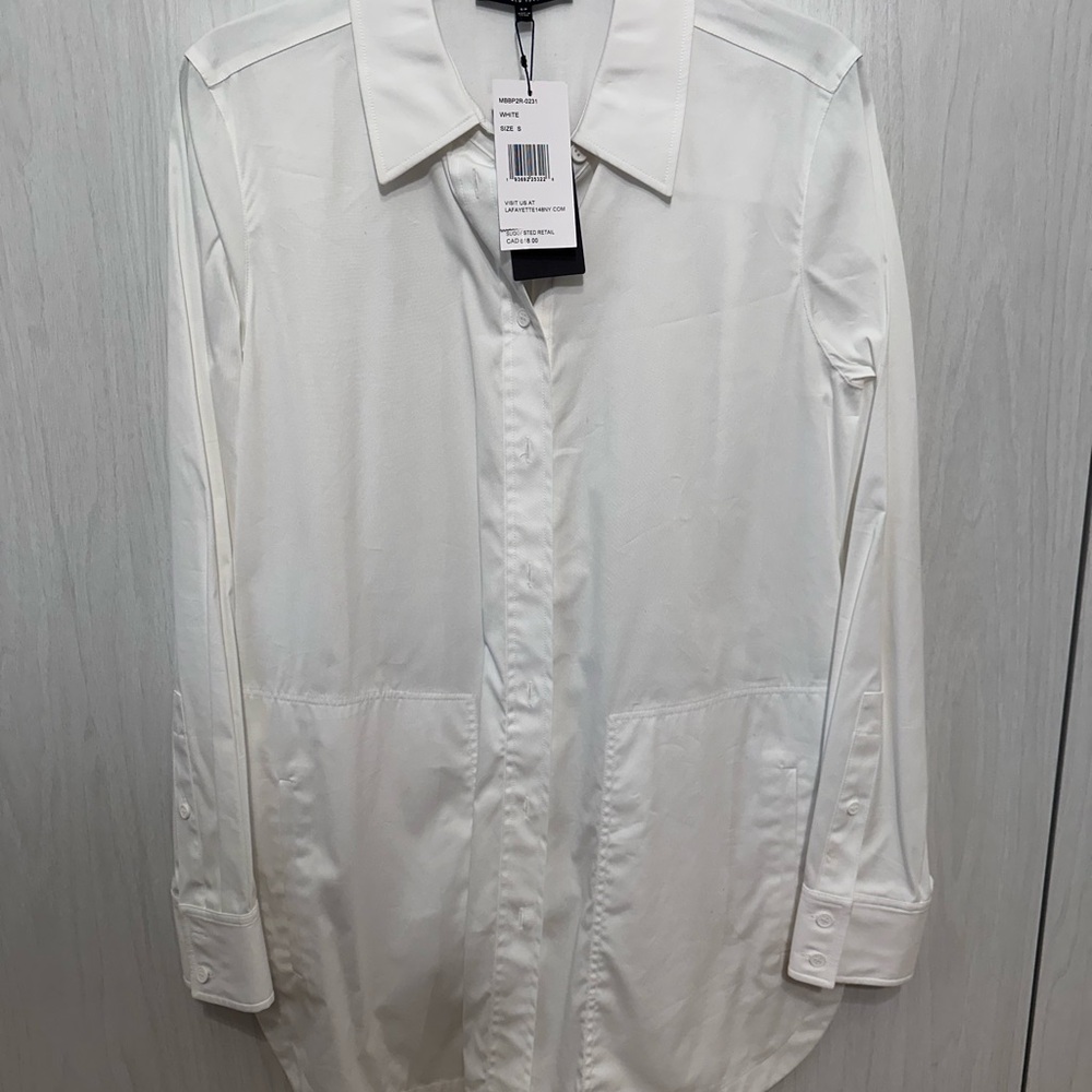 Lafayette 148 New York White Dress Shirt